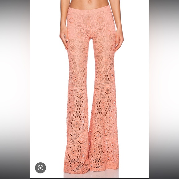 REVOLVE Pants - Revolve Nightcap cherry Blossom Lace BellBottom flare country pants